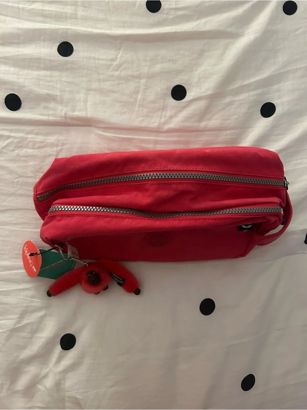 Kipling Agot Large Toiletry Bag in Vibrant Pink